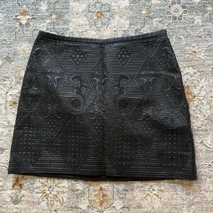 Black Faux Leather Mini Skirt